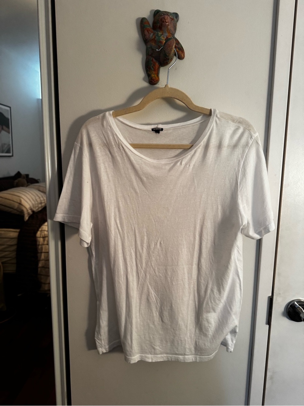 MONROW Classic White Crewneck Tee